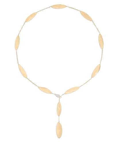 Marco Bicego 18K Yellow Gold Lunaria Twist Textured Link Lariat Necklace, 18