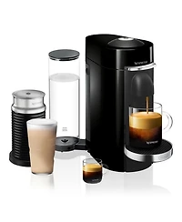 VertuoPlus Deluxe by De'Longhi with Aeroccino Milk Frother, Classic Black