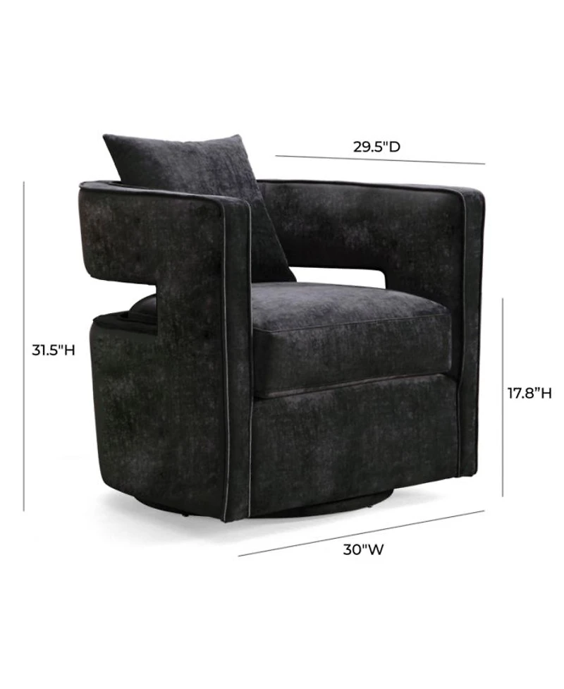 Kennedy Velvet Swivel Chair
