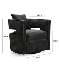 Kennedy Velvet Swivel Chair