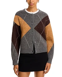 Steve Madden Vivia Argyle Cardigan Sweater