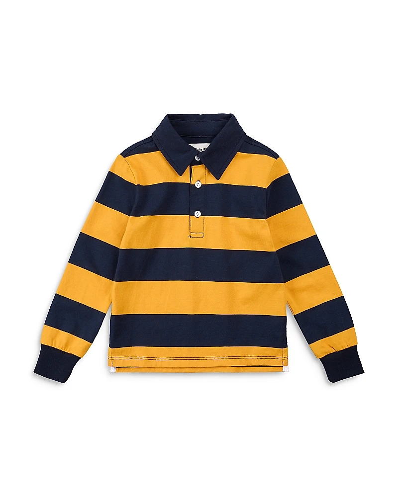 Miles The Label Boys' Striped Rugby Polo Shirt - Little Kid