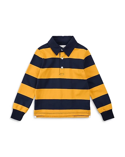 Miles The Label Boys' Striped Rugby Polo Shirt - Little Kid