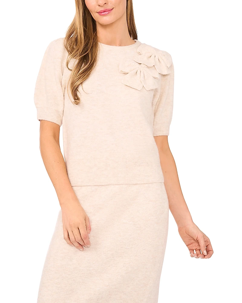 CeCe Ribbon Applique Sweater