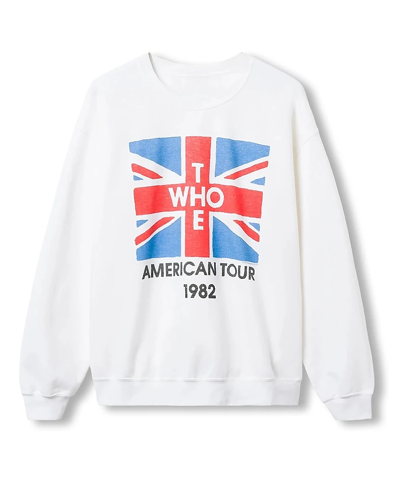 Junk Food Clothing Unisex The Who American Tour 1982 Flea Market Fleece Sweatshirts