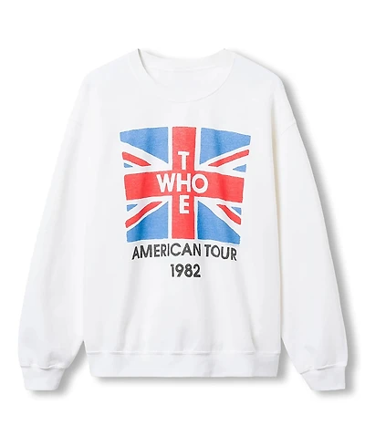 Junk Food Clothing Unisex The Who American Tour 1982 Flea Market Fleece Sweatshirts