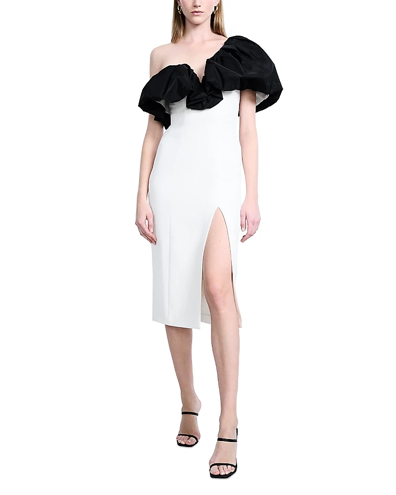 Bcbgmaxazria Puff Tea Length Dress