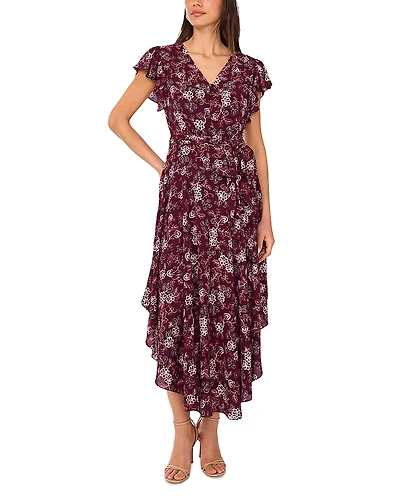 Vince Camuto V Neck Button Down Maxi Dress