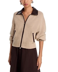Simkhai Zofia Zip Front Wool Cardigan