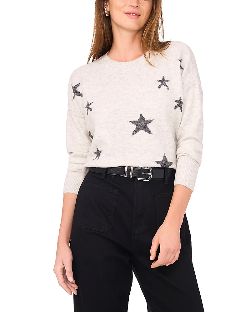 Vince Camuto Star Crewneck Sweater