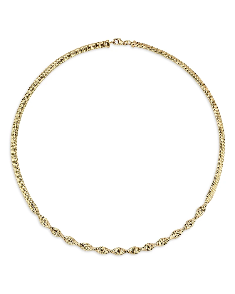 Bloomingdale's Fine Collection Twisted Tubogas Collar Necklace