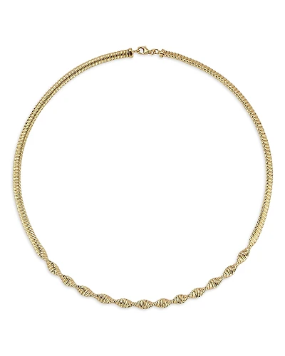 Bloomingdale's Fine Collection Twisted Tubogas Collar Necklace