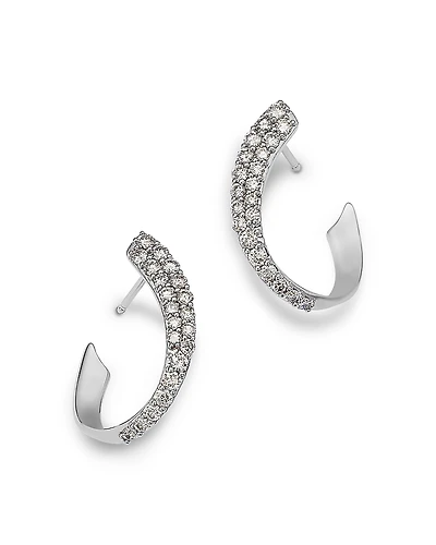 Bloomingdale's Fine Collection Diamond Spiral Hoop Earrings