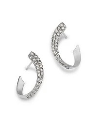 Bloomingdale's Fine Collection Diamond Spiral Hoop Earrings