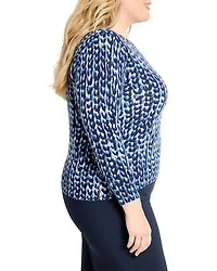Knit Stitch Round Neck Sweater