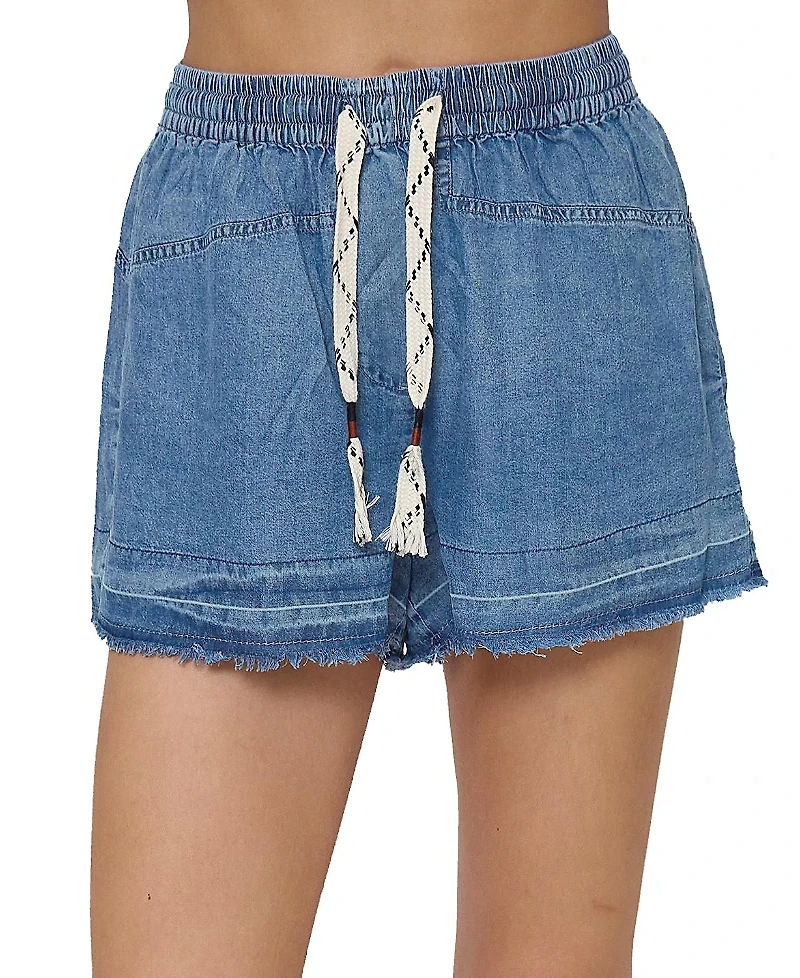 Central Park West Women's Celine Mid Rise Drawstring Shorts