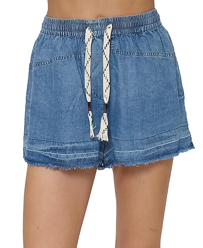 Central Park West Women's Celine Mid Rise Drawstring Shorts