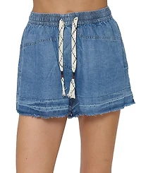Central Park West Women's Celine Mid Rise Drawstring Shorts
