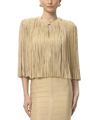 Metallic Fringe Cape