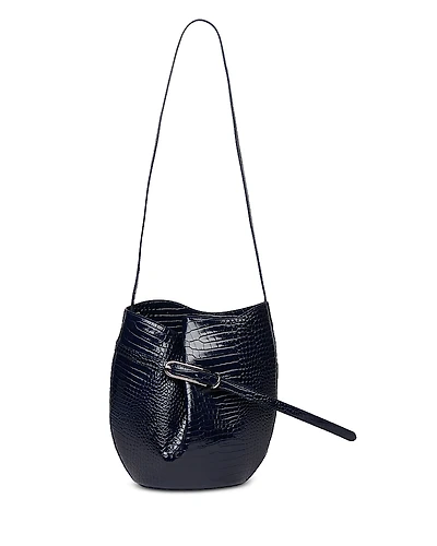 Liffner Leather Belted Bucket Bag