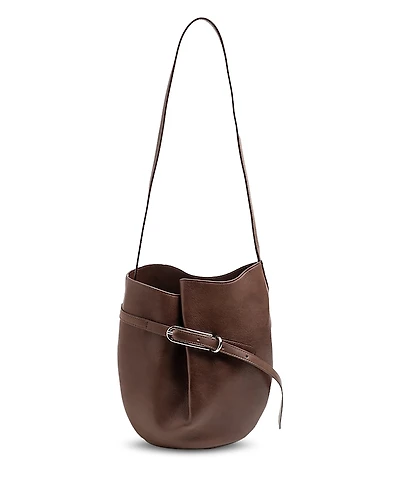 Liffner Leather Belted Bucket Bag