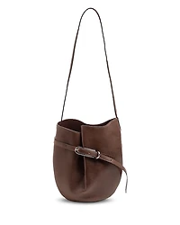 Liffner Leather Belted Bucket Bag