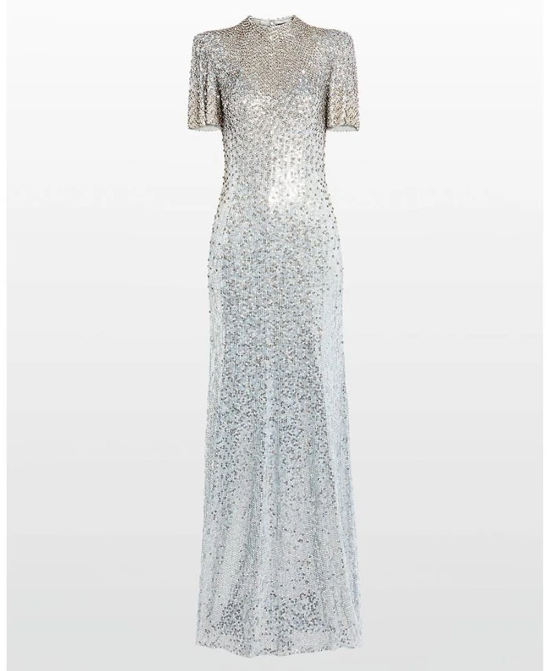 Jourdain Sequin-Embellished Gown