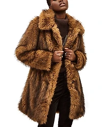 Ba & sh Lestor Faux Fur Coat