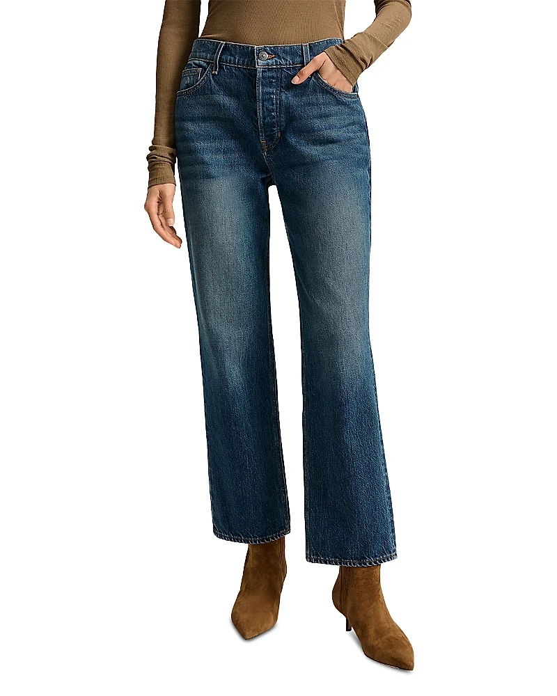 Veronica Beard Leah Mid Rise Straight Jeans