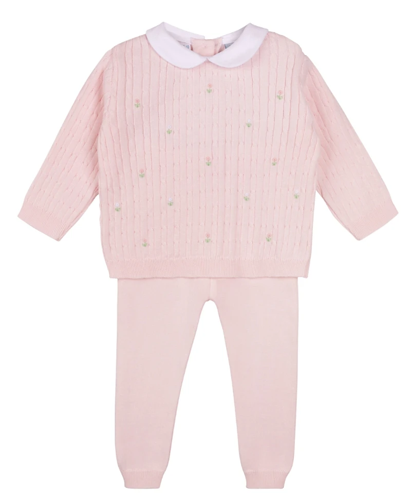 Feltman Brothers Girls' Peter Pan Cable Knit Set - Baby, Little Kid