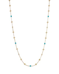 Roberto Coin 18K Yellow Gold Principessa Turquoise & Diamond Long Statement Necklace, 31