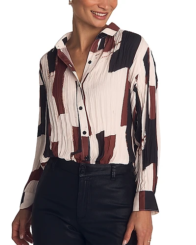 Bella Dahl Pleated Button Down Shirt
