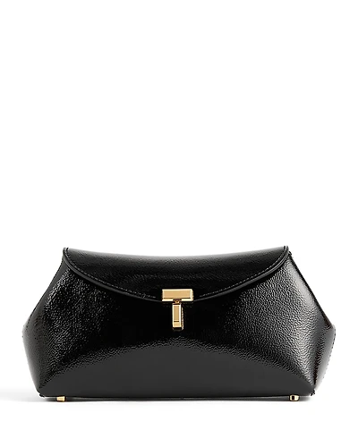 Toteme Mini T-Lock Glossy Leather Naplack Clutch