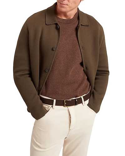 Ted Baker Freder Long Sleeve Heavy Knitted Cotton Jacket