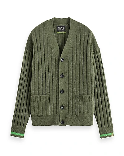 Scotch & Soda Soft Knit Dropped Shoulder Cardigan