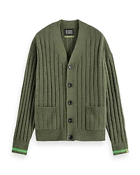 Scotch & Soda Soft Knit Dropped Shoulder Cardigan