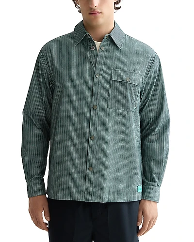 Scotch & Soda Relaxed Fit Micro Check Structured Shirt