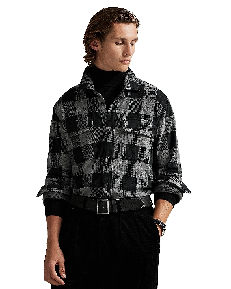 Polo Ralph Lauren Plaid Knit Flannel Overshirt