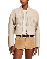 Blanknyc Fringe Crop Jacket