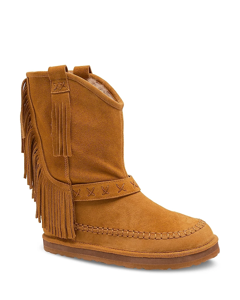 Free People Women's Faye Fringe Pull On Booties