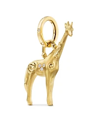Temple St. Clair 18K Yellow Gold Fj Diamond Twiga Giraffe Pendant