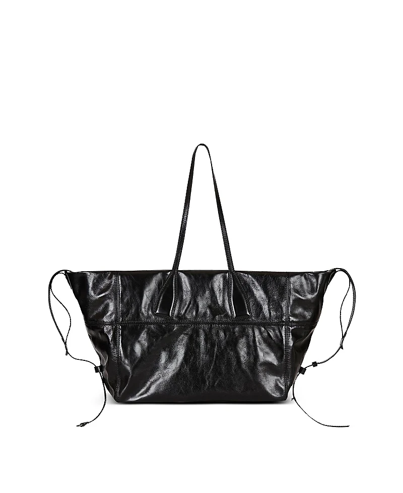 Balmain Track Zips Calfskin Tote Bag