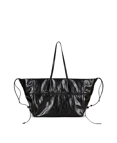 Balmain Track Zips Calfskin Tote Bag