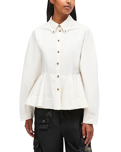 Ganni Stretch Peplum Shirt