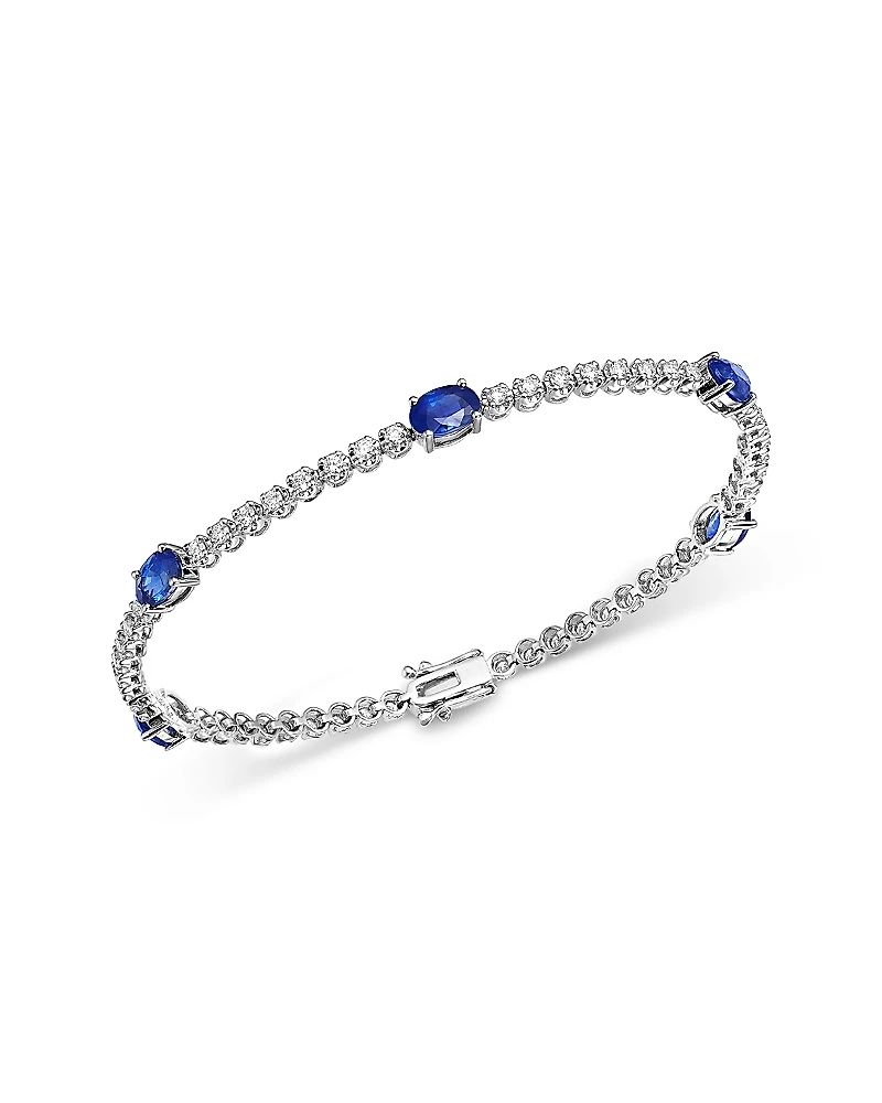 Bloomingdale's Fine Collection Gemstone & Diamond Tennis Bracelet
