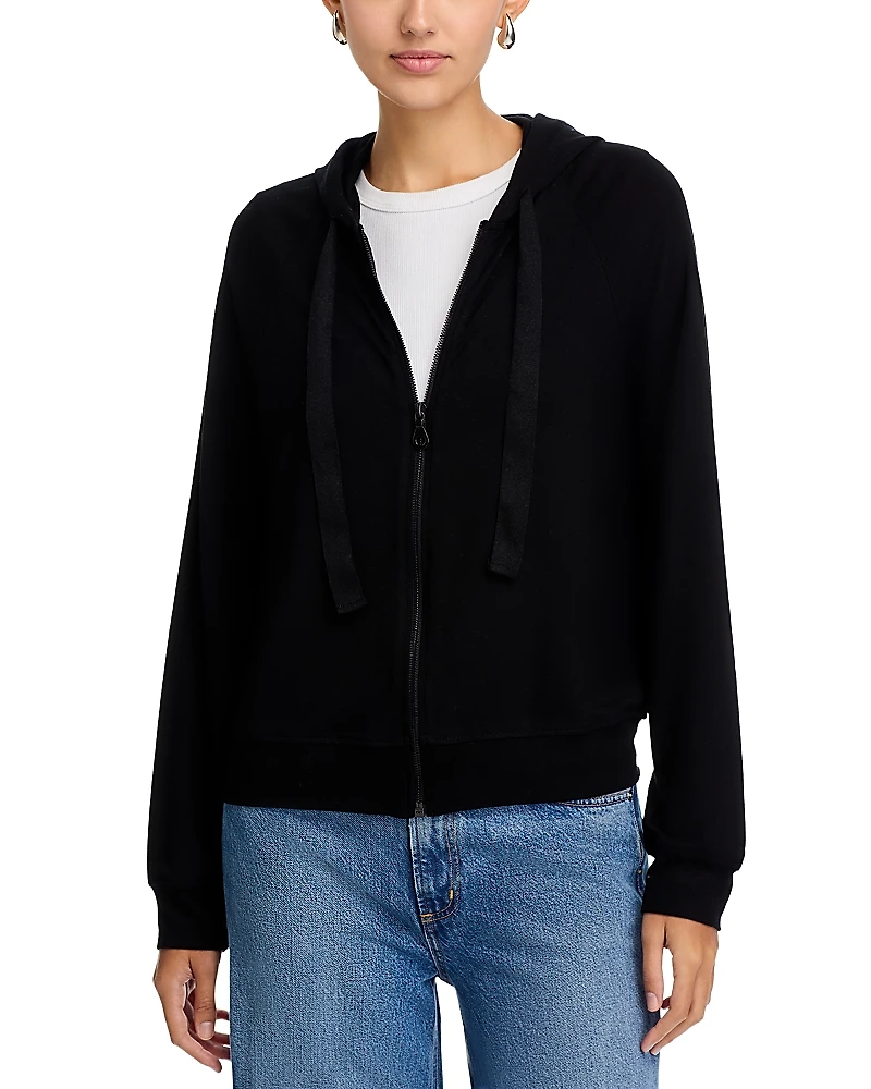 Majestic Filatures Cashmere Zip Front Hoodie