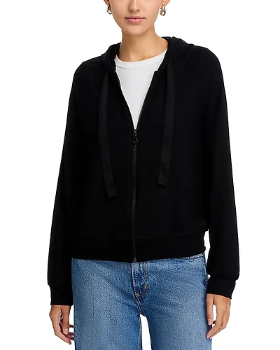 Majestic Filatures Cashmere Zip Front Hoodie