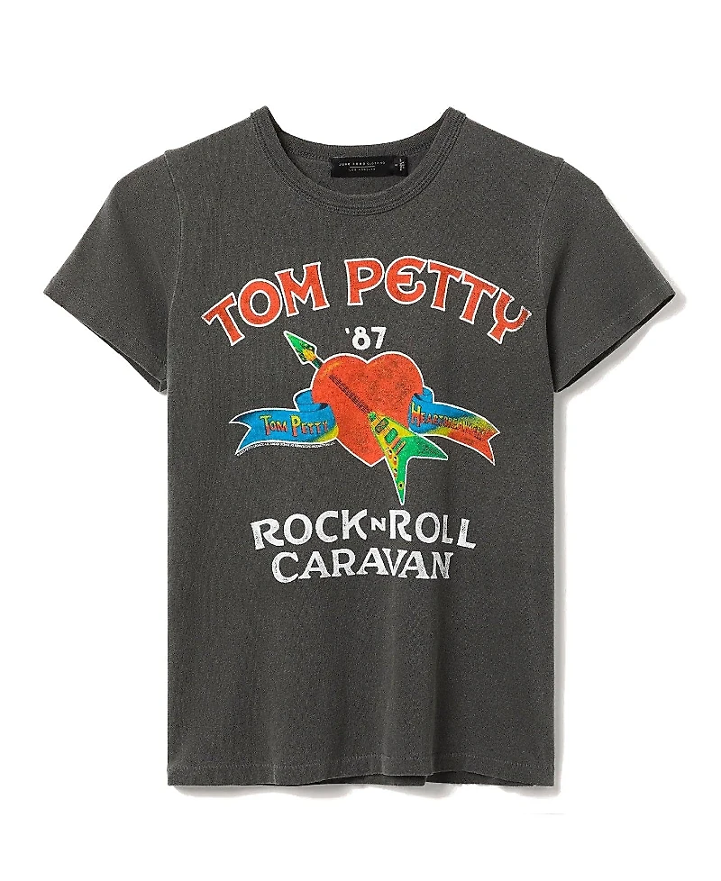 Junk Food Clothing Women's Tom Petty Rock N Roll Caravan Original Tee