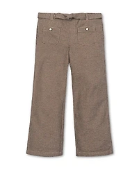 Hope & Henry Girls' Organic Brushed Cotton Wide Leg Dress Pant - Little Kid, Big Kid