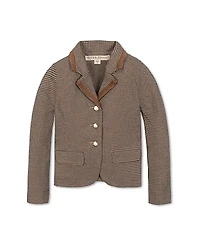 Hope & Henry Girls' Organic Brushed Cotton Dress Blazer - Little Kid